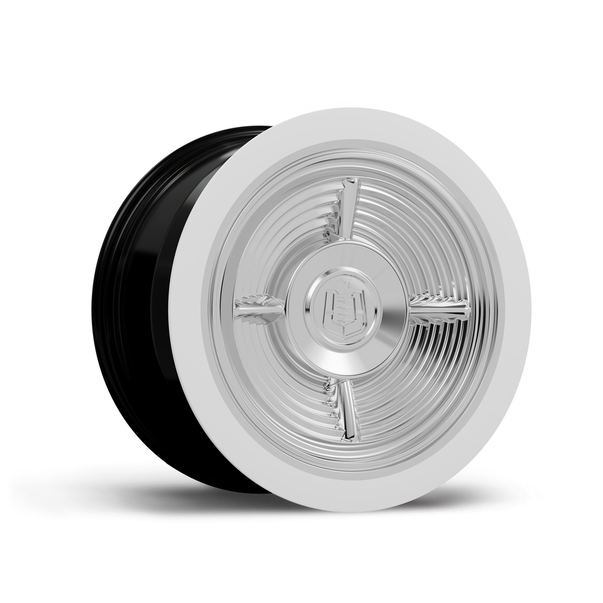 NEWGEN MERCURY forged 3-piece show wheel, three-quarter view, full show polish